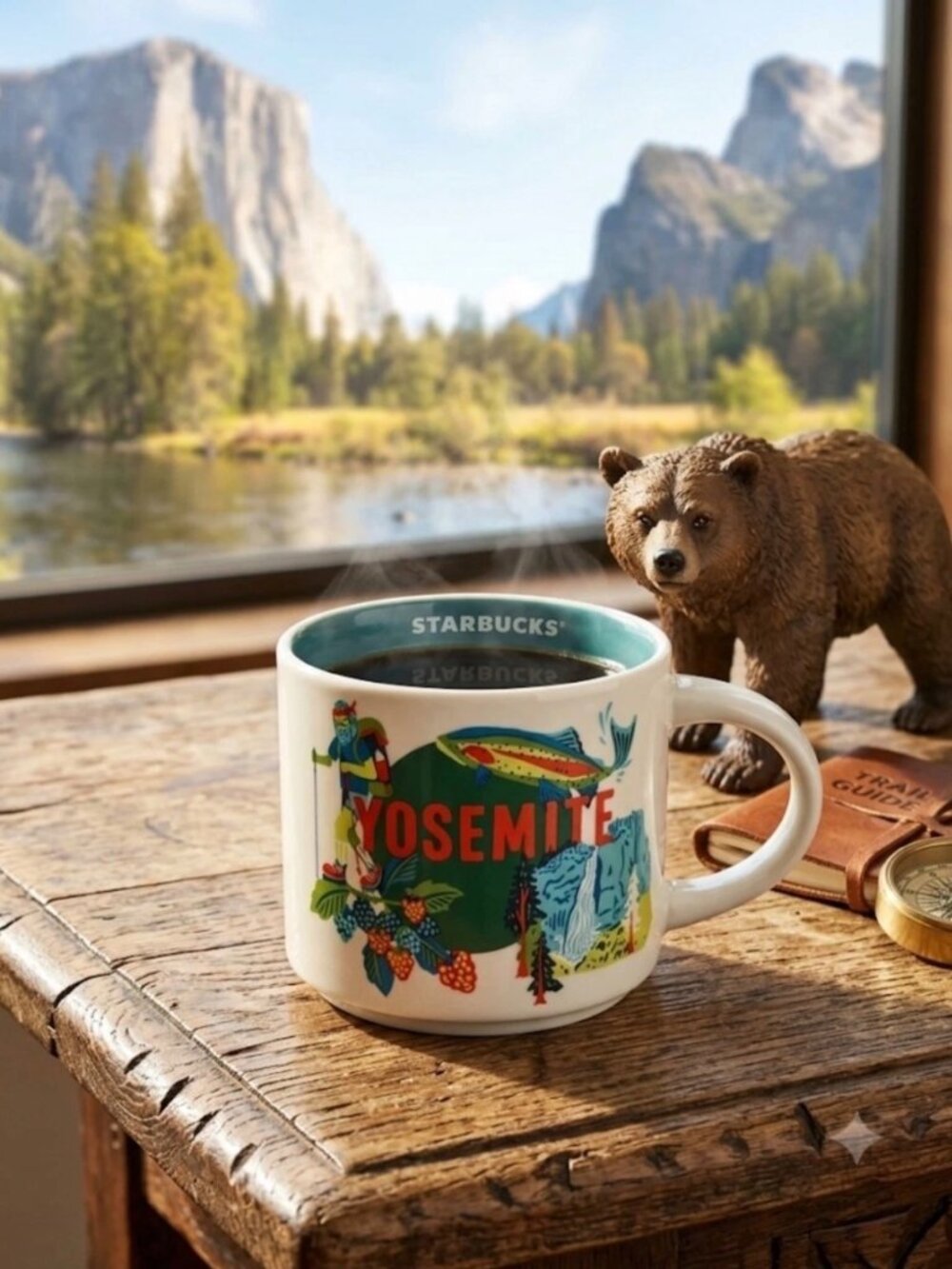 Starbucks Espresso Yosemite Discovery Series Mini Mug 2 Oz With Green Cord Handl